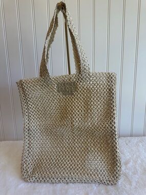 Jean Paul Gaultier Beige Crochet Tote Bag